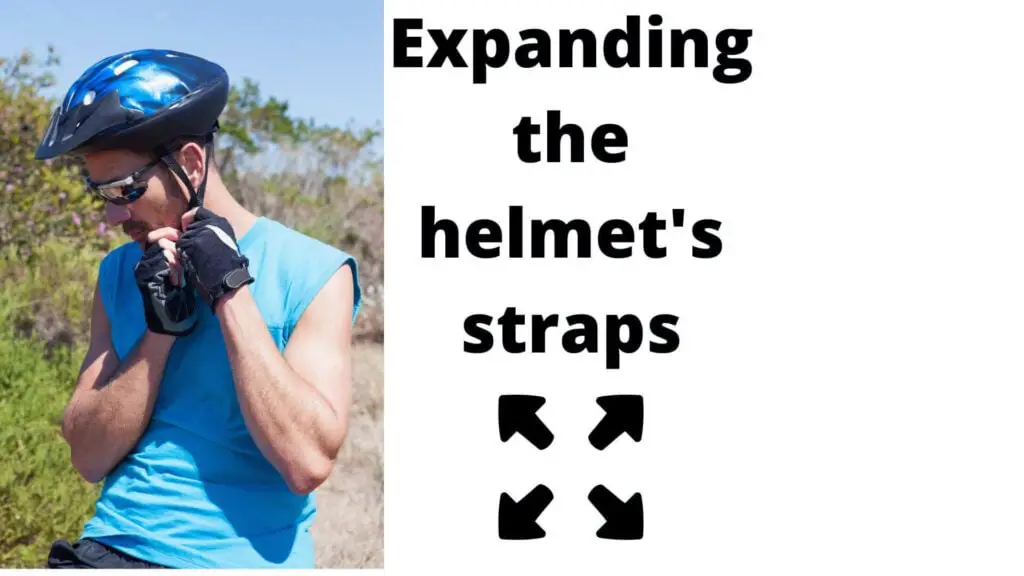 Expanding the helmets straps