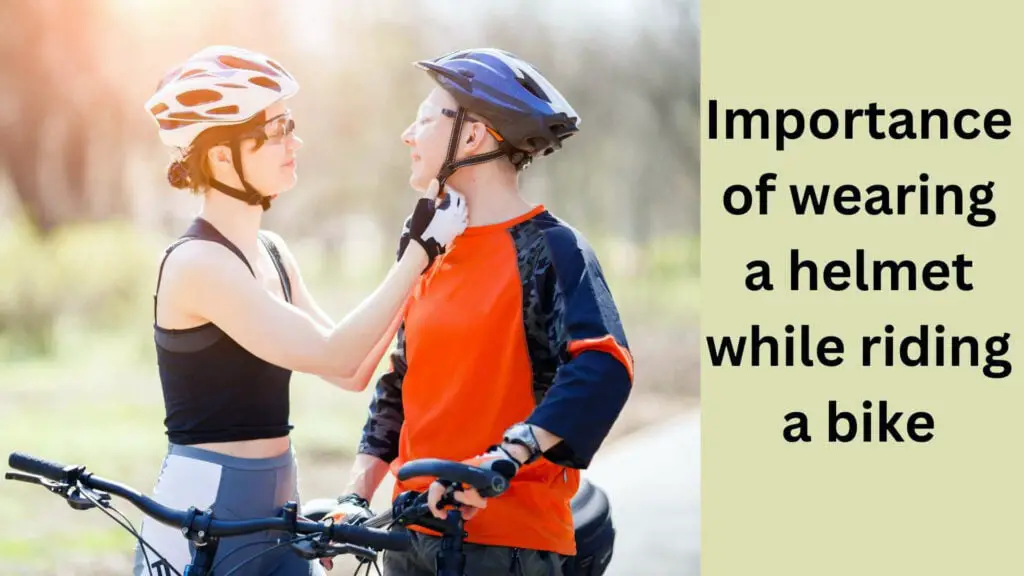 Importance of wearing a helmet while riding a bike