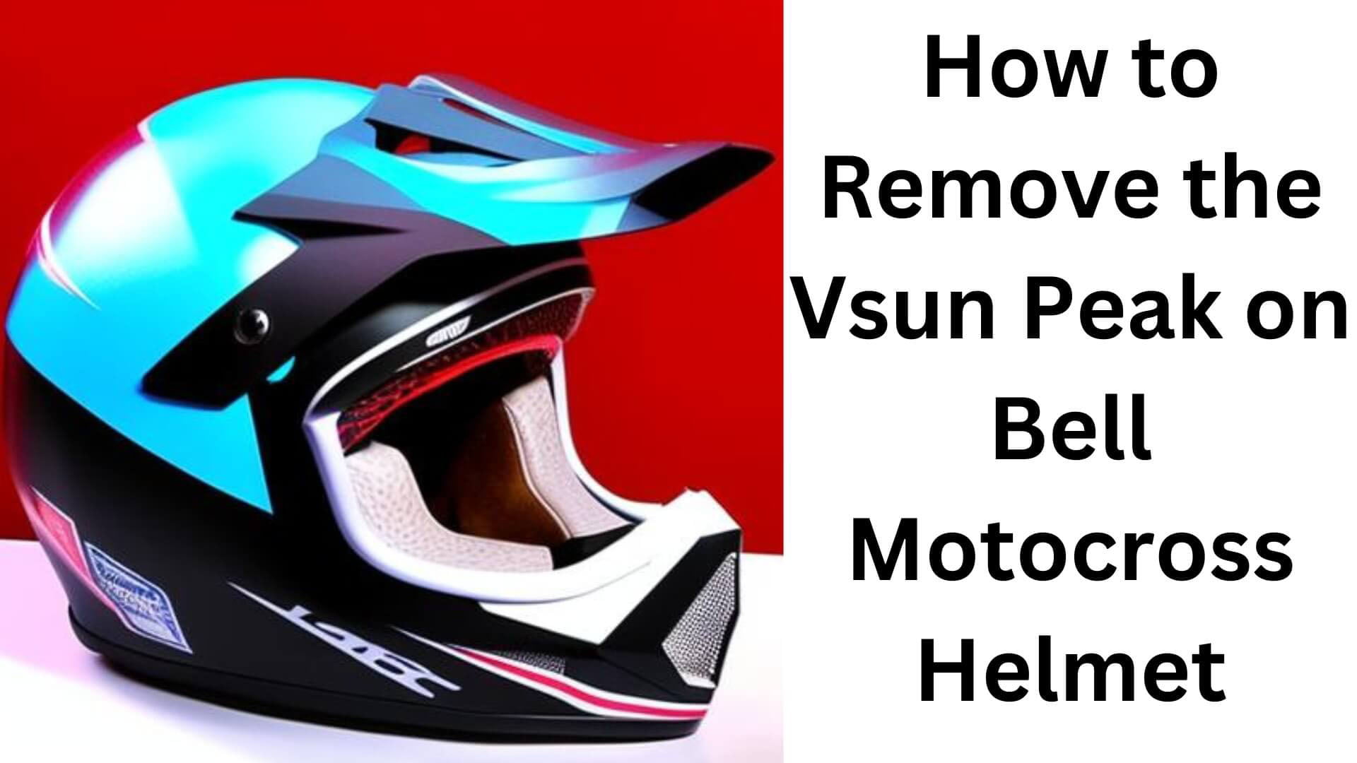 how to remove the vsun peak on bell motocross helmet